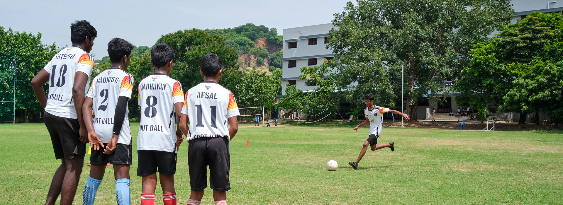 Students playing sports