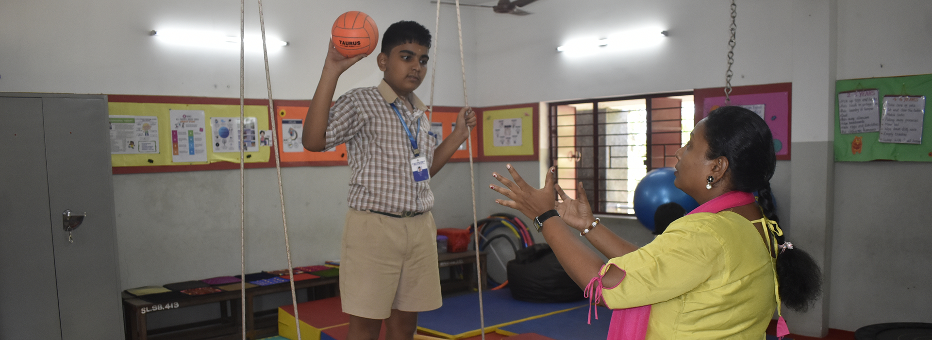 Students playing sports